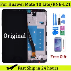 Pantalla de 5,9 pulgadas para Huawei Mate 10 Lite RNE L01 L02 L03 L21 pantalla LCD MONTAJE DE digitalizador con pantalla táctil con reemplazo de marco