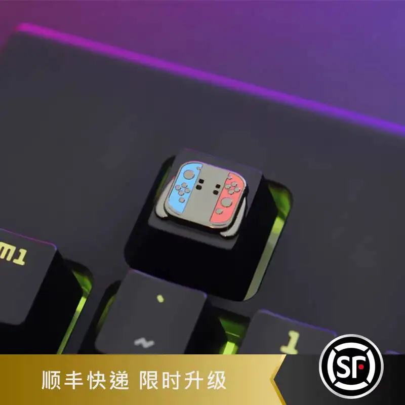 Mechanical Keyboard Game Controller Accessories Zinc Aluminum Alloy Metal Translucent Enamel Keycaps