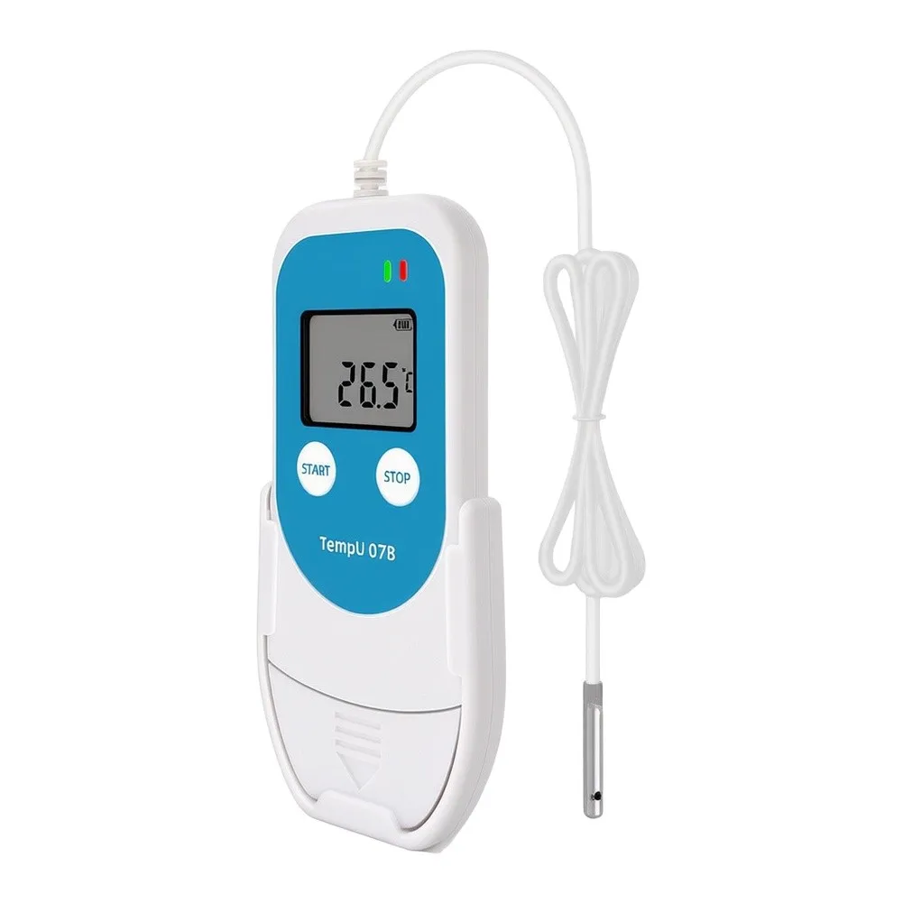 USB Temperature Humidity Data Logger with Alarm Settings Password Protection for Lab Food Monitoring Applications