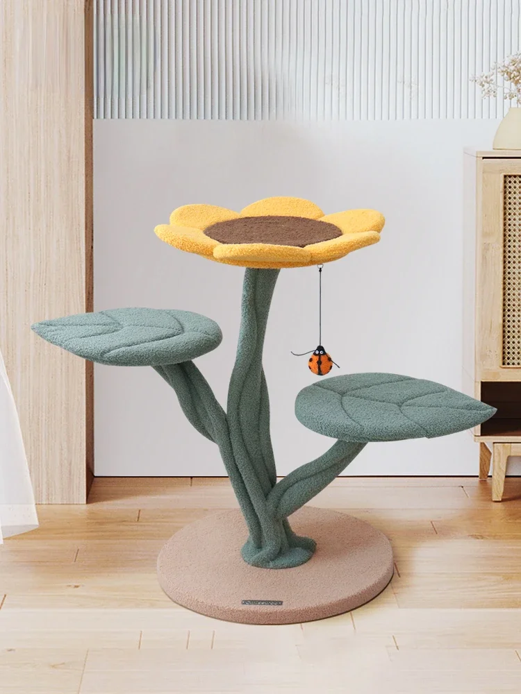 

Sunflower Shape Cat Tree Tower Cat Climbing Frame Cute Flower Multilayer Products Pet Accessories Toys Cat Furniture