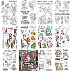 Christmas Gnomes Santa Claus Stamps And Cutting Dies Winter Animal Penguin Reindeer Die Stamp For DIY Scrapbooking Card Making