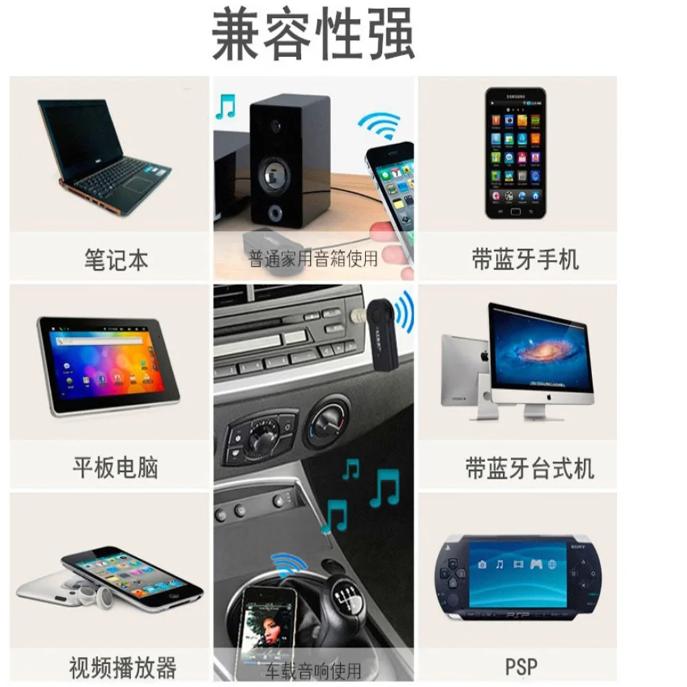 2 in 1 Car Bluetooth receiver aux for Renault 2 button Clio Scenic Megane 2 Duster Sandero Captur Twingo Modus car styling