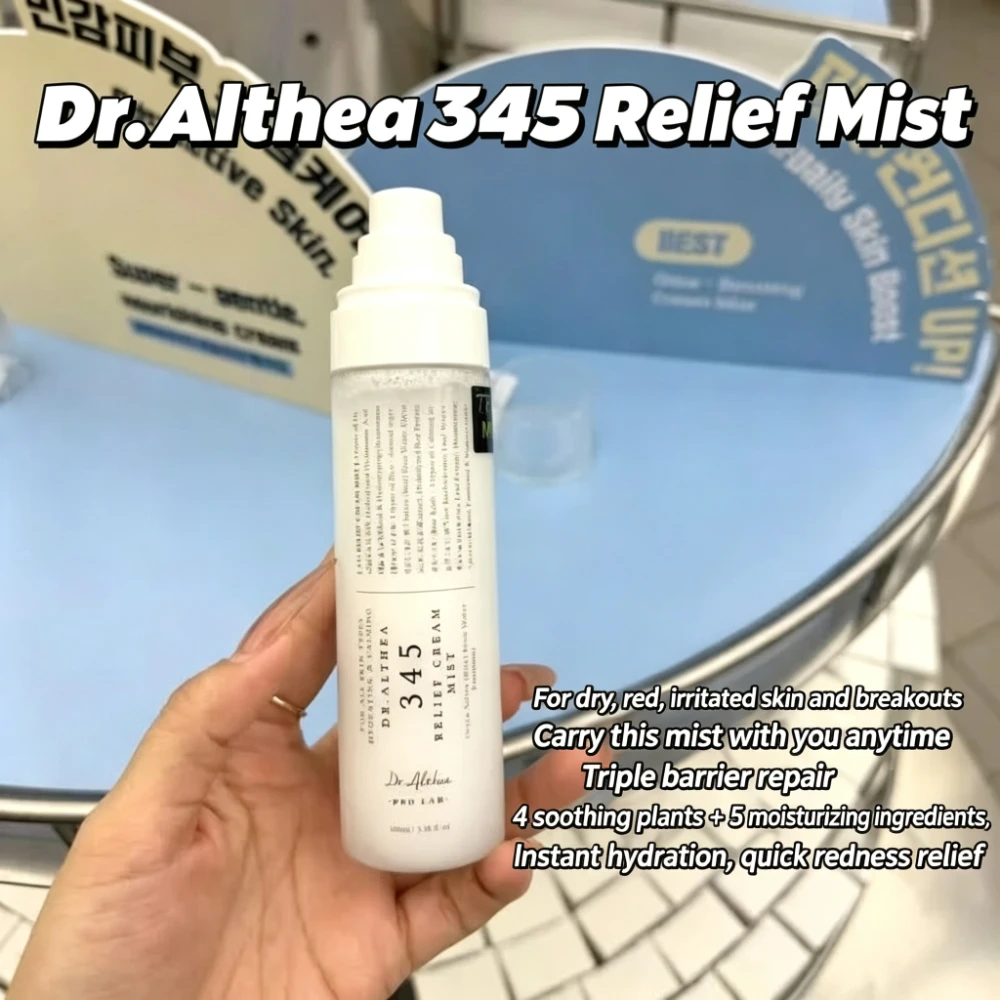 Dr Althea 345 Relief Cream Mist Dual Layer Hydrating Soothing Facial Sprays Rice Bran Acid Dry Sensitive Skin Korean Skincare