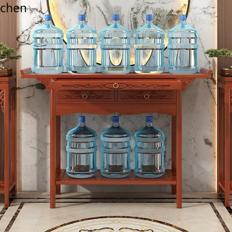 YFY Household Buddha Shrine Cabinet Buddha Altar Guan Gong Bodhisattva God of Wealth Worship Altar Small Offering Table