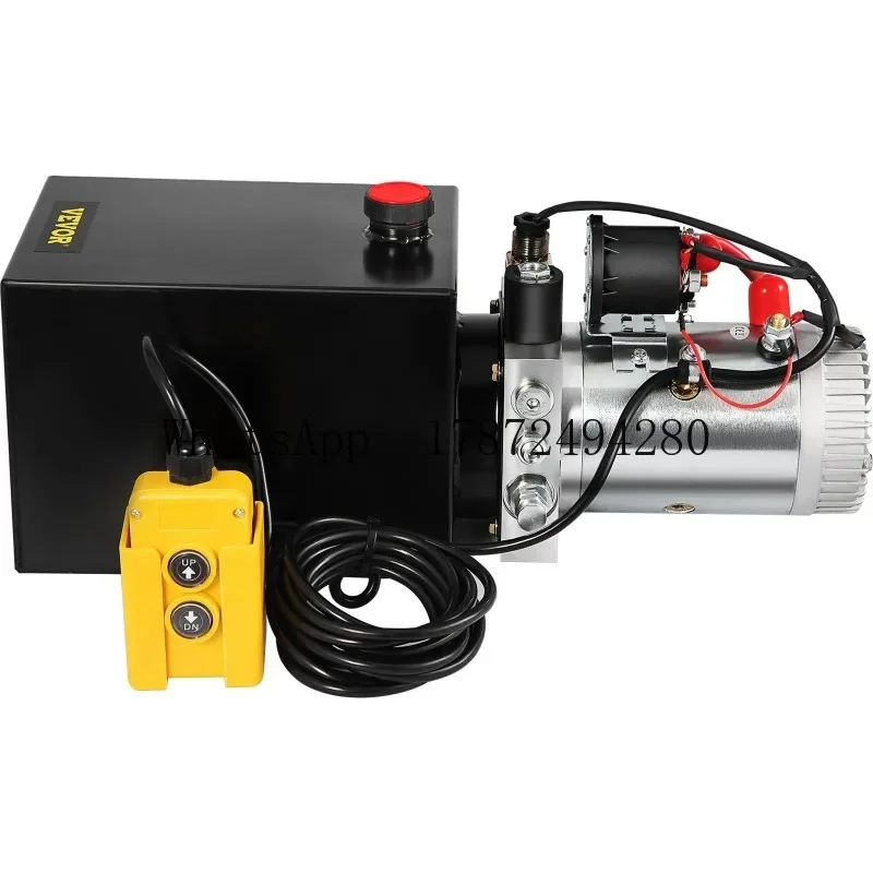 3200 PSI Single Acting Hydraulic Power Unit 6 Quart 12V DC Hydraulic Pump Car Lifting Dump Trailer