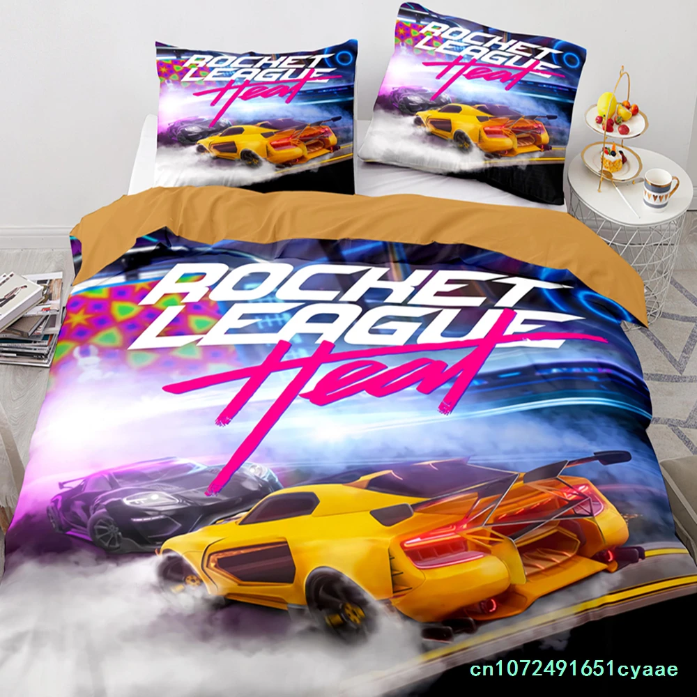 ロケットリーグ寝具セット-ベッドスプレッド-シングル-ツイン-フル-クイーン-キングサイズ-車-ロケットリーグベッドセット-子供部屋用掛け布団カバー