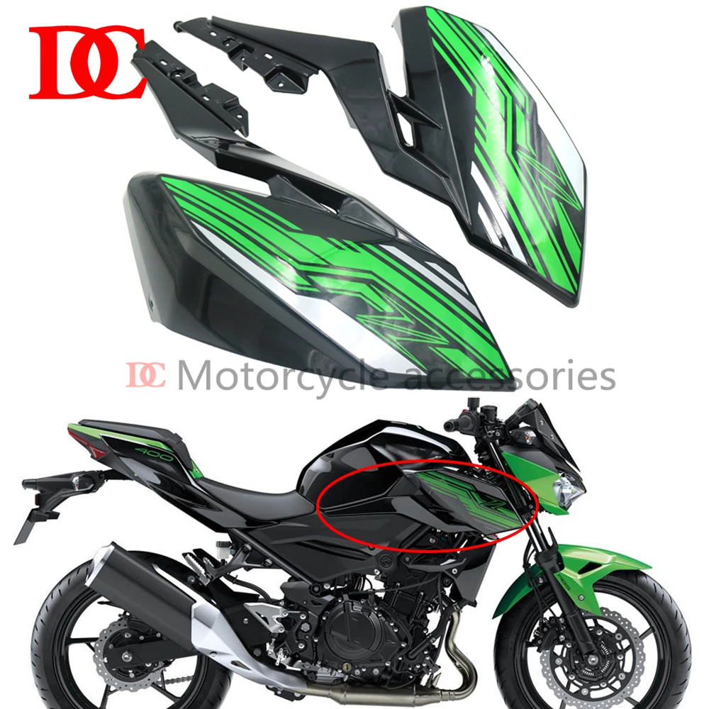 Front Upper Side Panel Cover Shield Cover Gas Fuel Tank Side Panel Fairing For Z400 Z 400 2018 2019 2020 2021 2022