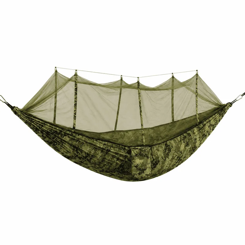 Multifunctional Outdoor Hammock With Mosquito Net Portable Camping Hammock For Garden Picnic Backyard Travel Anti Mosquito Light