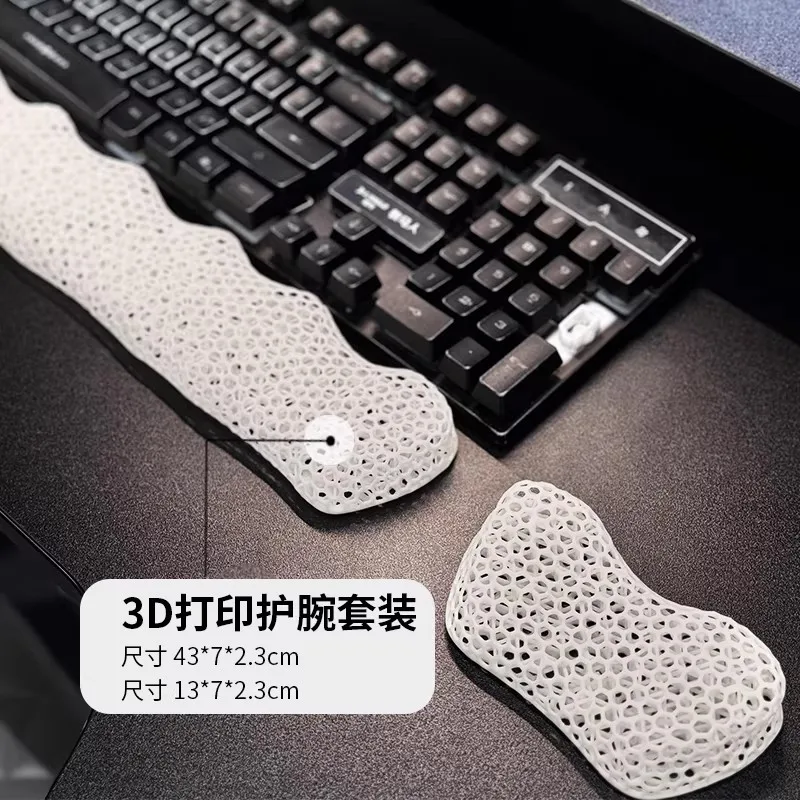 

3D White Mechanical Keyboard Palm Rest Custom Ergonomics Soft Comfortable Practical Wrist Rest for Home Office Pink Wrist Rest