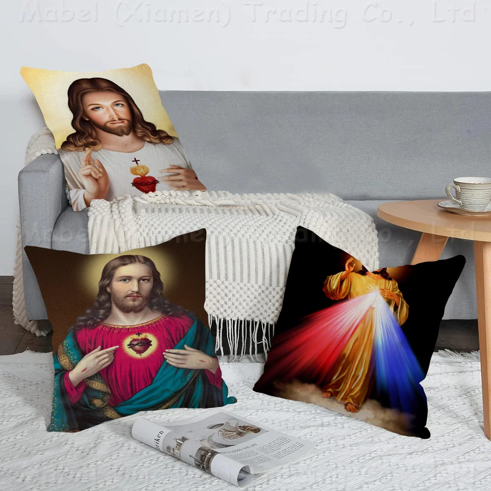 

Sacred Heart Of Jesus Canvas Pillowcases Home Bedding Decorative Pillow Cover Wedding Super Soft Pillow Case