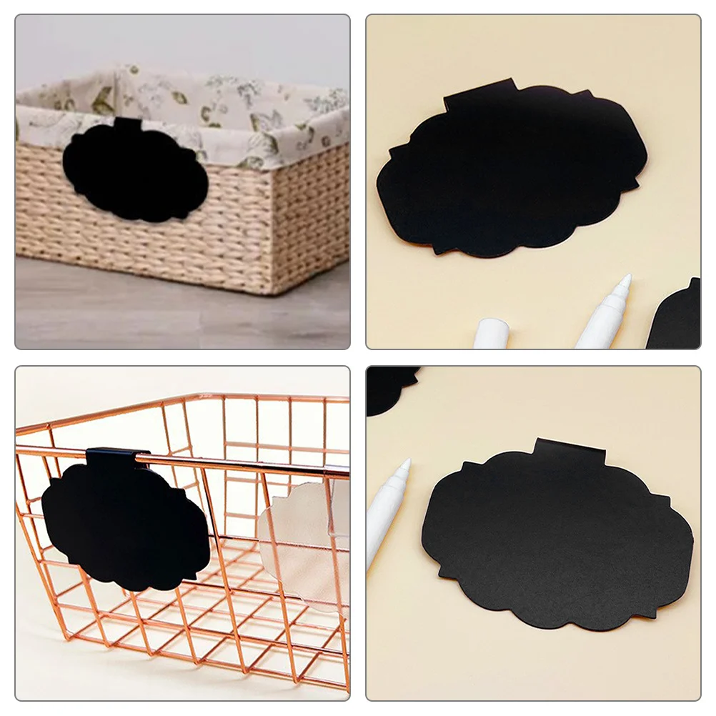 5Pcs Basket Label Clip on Mini Blackboard Plastic Chalkboard for Storage Bin Message Board Reusable Price Display Labels