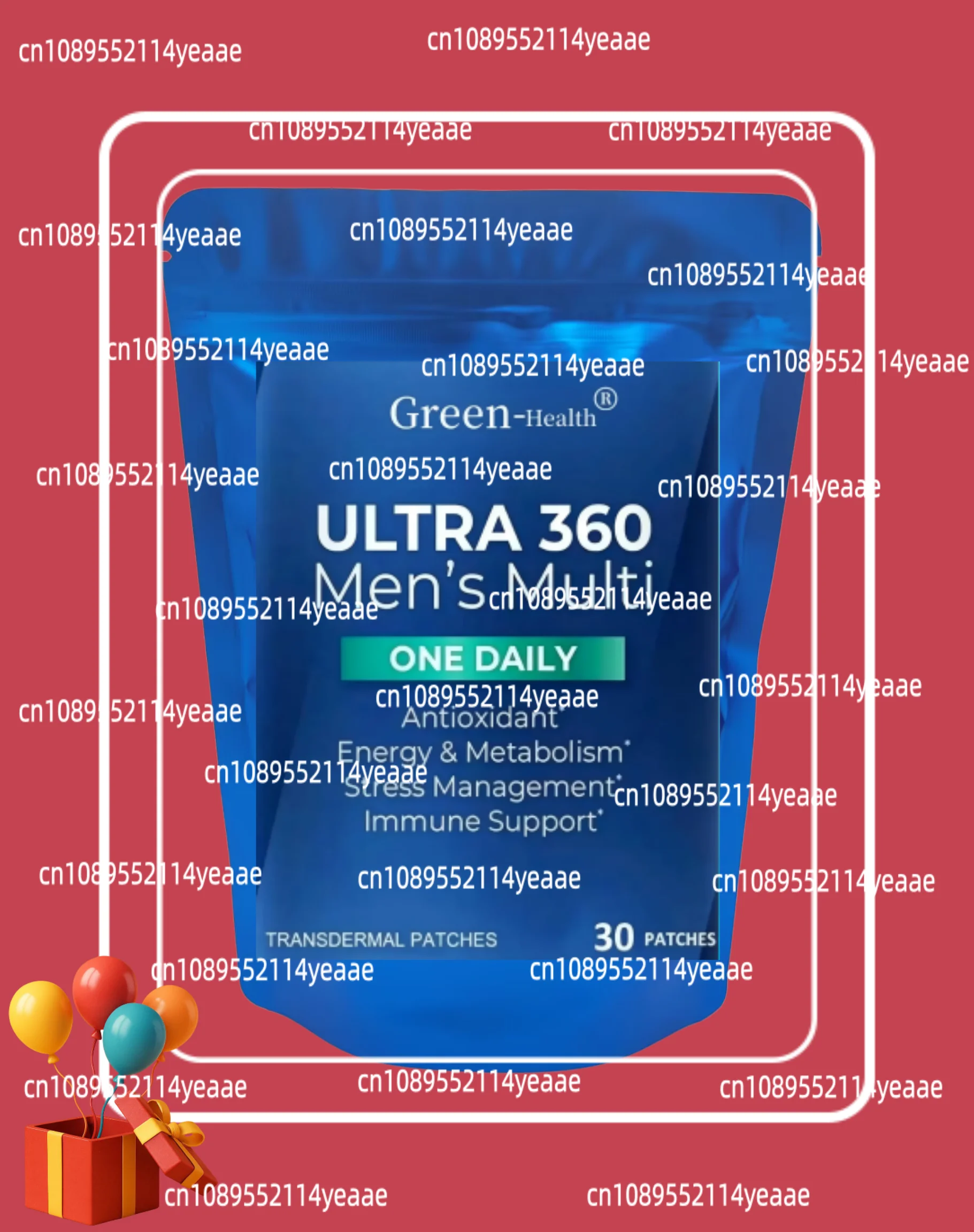 30 Patches Ultra 360 Multivitamin TRANSDERMAL PATCHES for Men with Vitamin A, C, D, E & Zinc for Energy & Immune Support