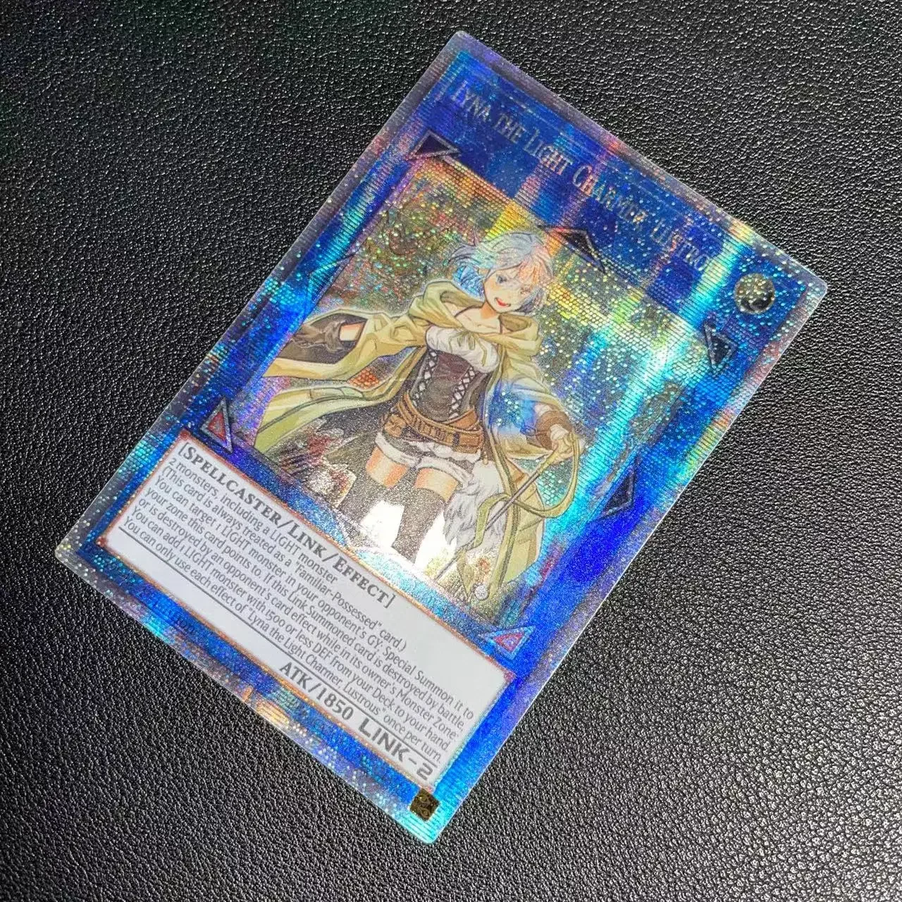 Yu-Gi-Oh PSER LIOV-EN049/Lyna the Light Charmer, Lustrous Children's anime cartoon game card toys gift(Not Original)