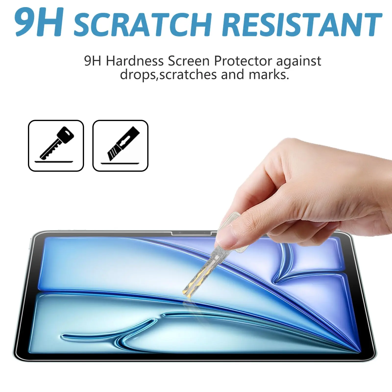 For iPad Air 11 Inch M2 (2024 6th Generation) Screen Protector HD 9H Hardness Clear Anti Scratch Tempered Glass Film