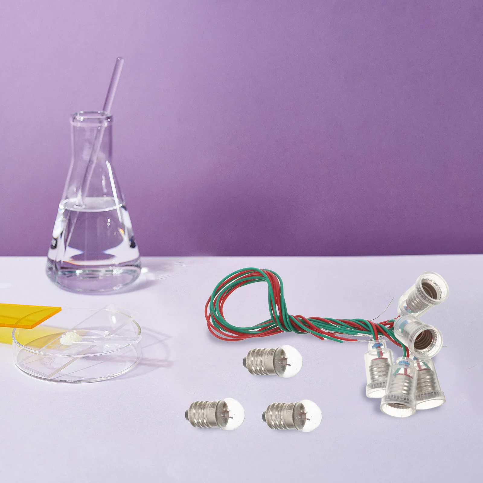 

20Pcs Miniature Screw Lamp Holders Plastic Wire Mini Bulb Base for Electrical Physics Experiments Flashlights Indicator