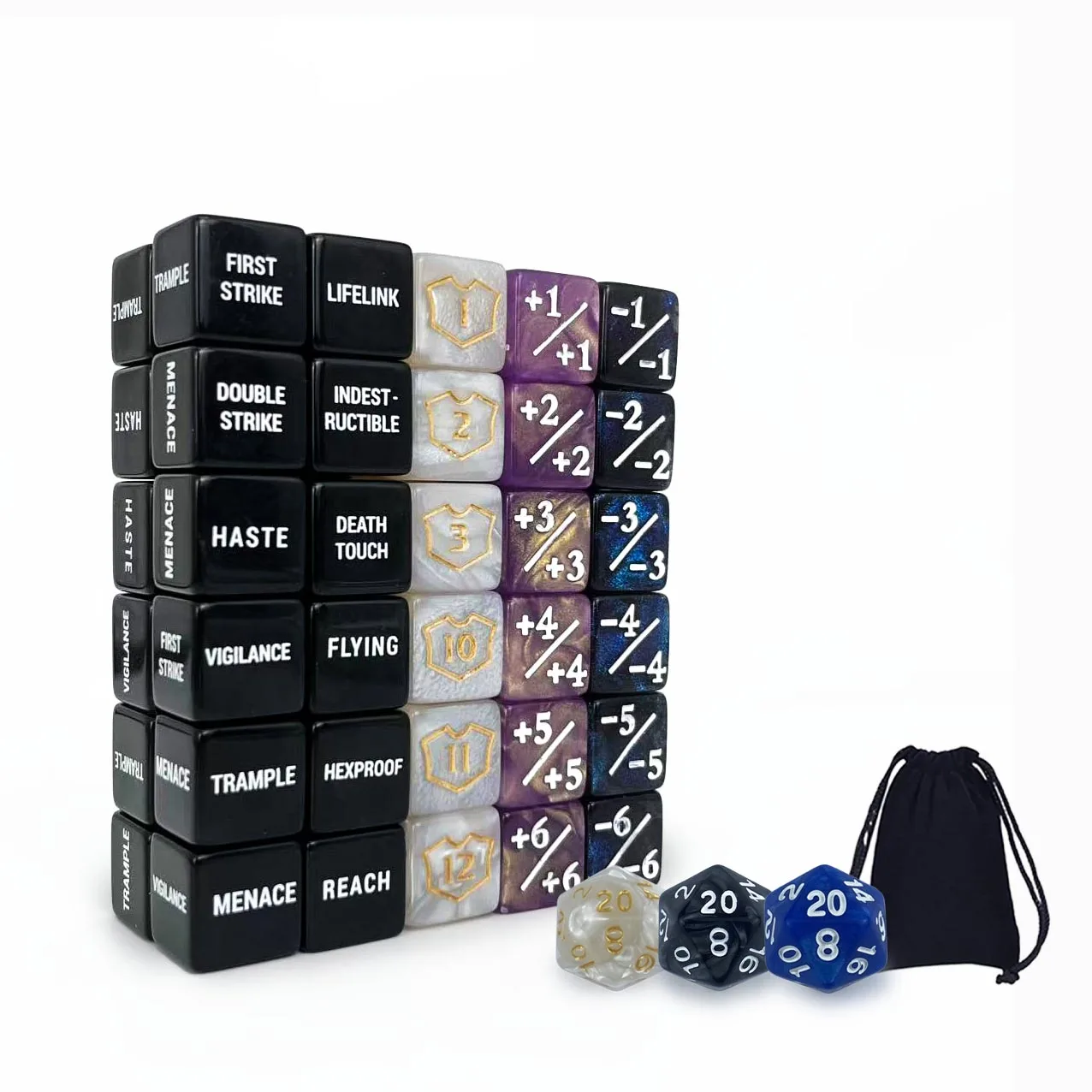 

63Pcs Abilities Keywords Counters Creature Stats Buff Tokens Dice Set for MTG TCG Card Games Accessories