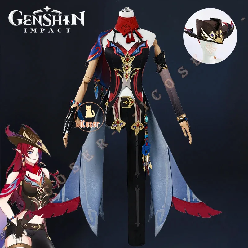 Déguisement, perruque et chapeau de cosplay de Chaska d'influence. Cosplayer de jeu de rôle Natara. Convient aux fêtes d'exposition d'anime d'Halloween.