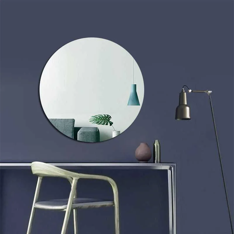 

6pcs 25cm 3D Self-adhesive Mirror Stickers Flexible Thicken Circle Bedroom Living Room Decoration Acrylic Mirror Wall Sticker