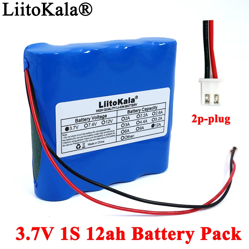 Liitokala 3.7V 18650 Lithium Battery Pack 1S 5200mAh Fishing LED Light Bluetooth Speaker 4.2V Emergency DIY batteries with PCB