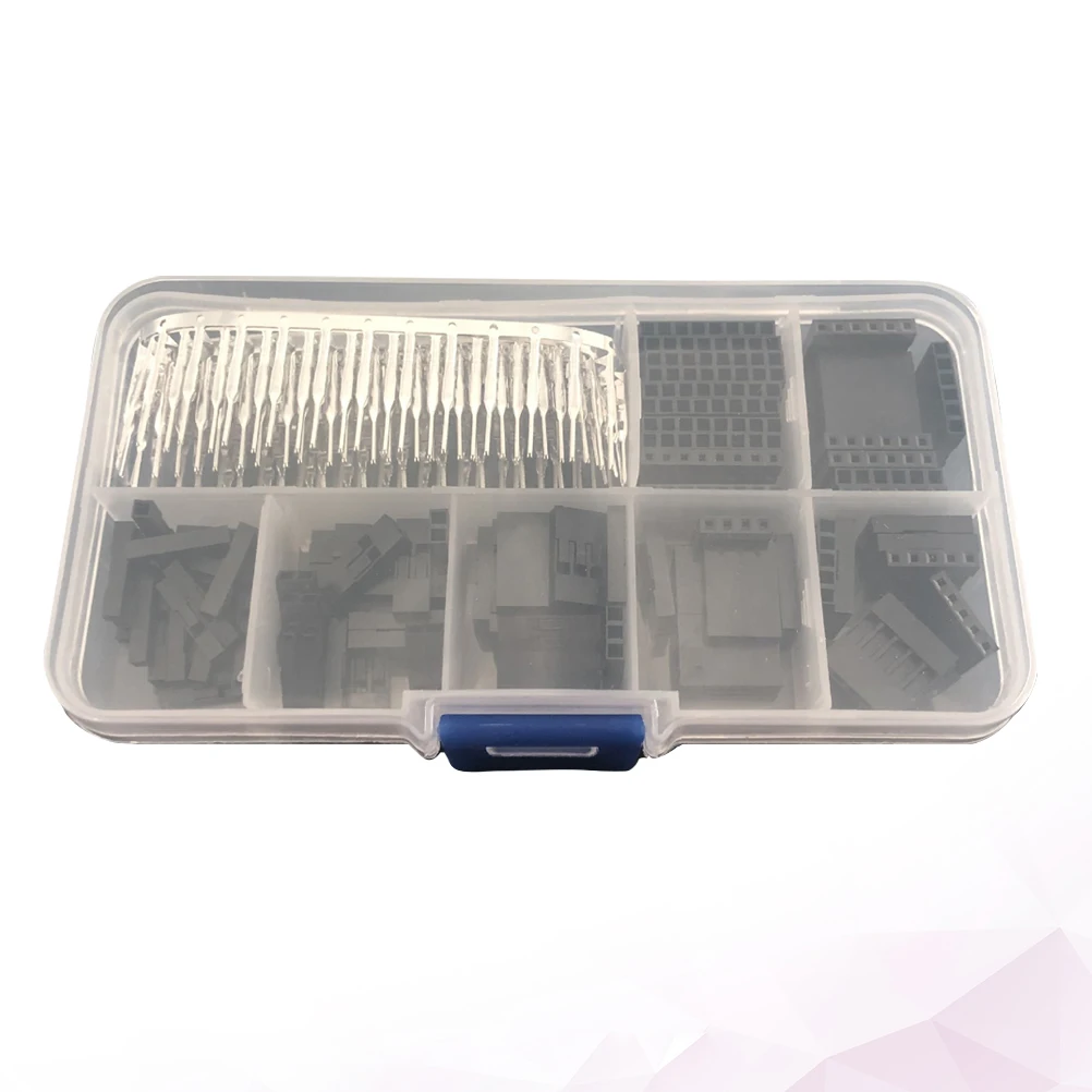 

310pcs 2.54Mm Pitch Kit Jumper Wire Pin Header Breadboard Terminal Set Storage Box Crimp Wire Connector Practical