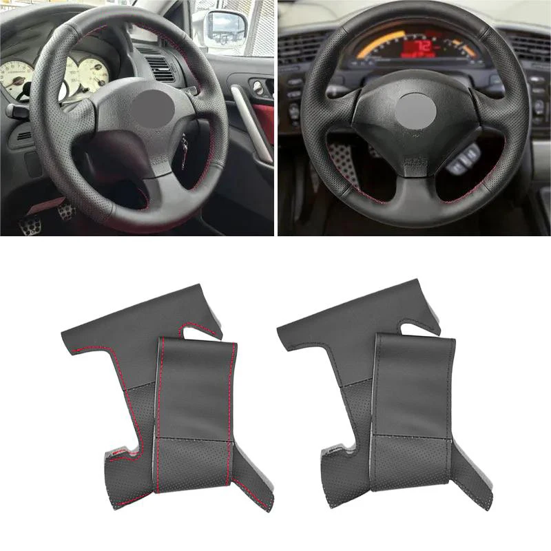 Housse de volant de voiture en cuir tressé à la main, pour Honda Civic (SI) Insight S2000 2002 2003 2004 2005 pour Acura RSX 2002-2006