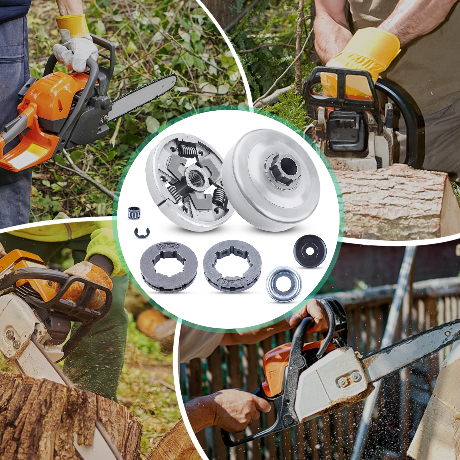 Kit pignone cerchio tamburo frizione per Stihl MS260 MS240 024 026 motosega 325-7 325-8 sostituire pezzi di ricambio 112 1160 2051