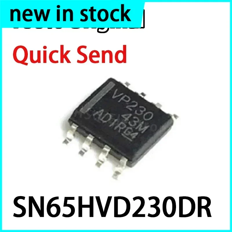 5PCS New SN65HVD230DR SN65HVD230 VP230 Patch SOP-8 CAN bus transceiver chip