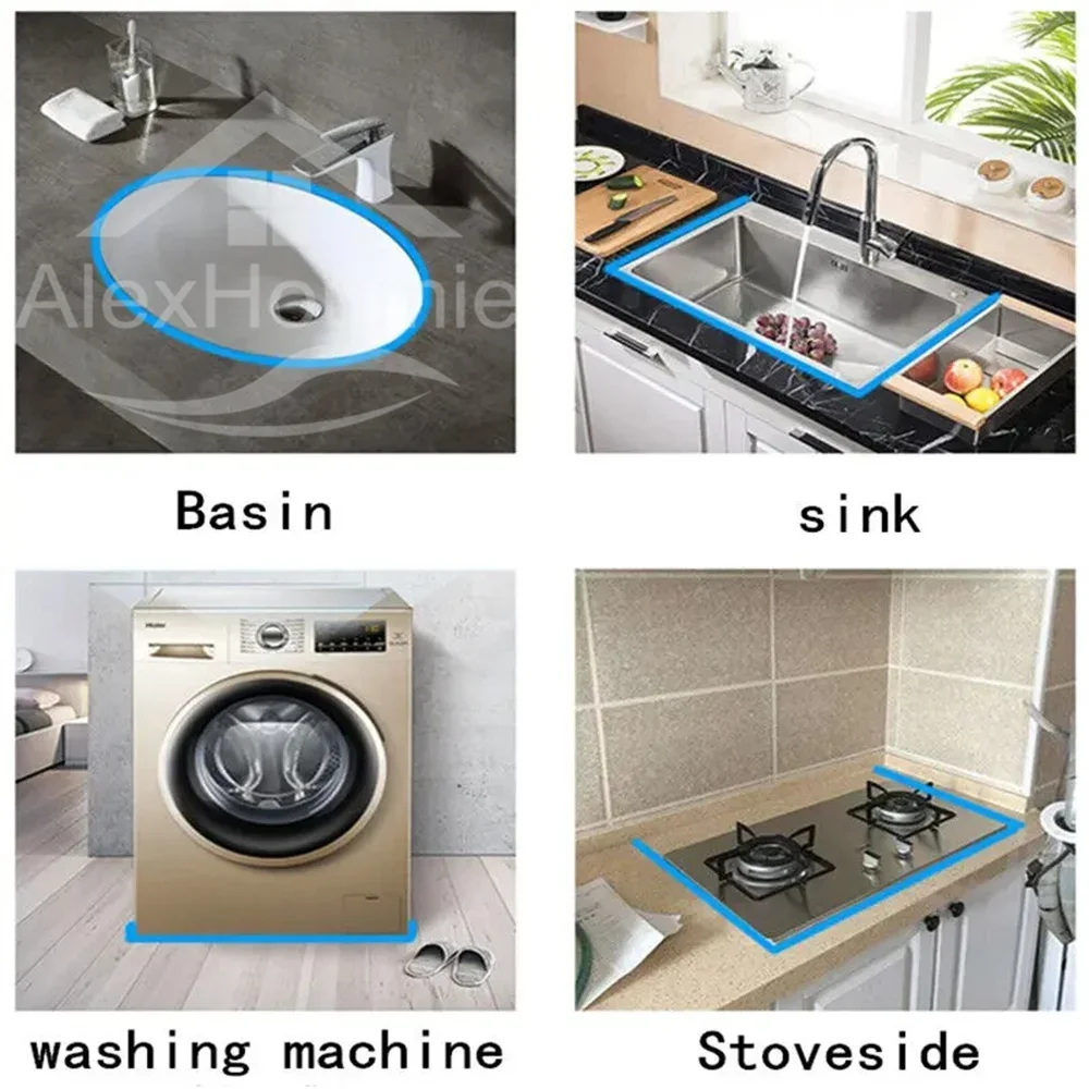 Zelfklevende siliconen badkamer waterstopper waterkerende strip buigbare badkamerdeur wasmachine douchedambarrière