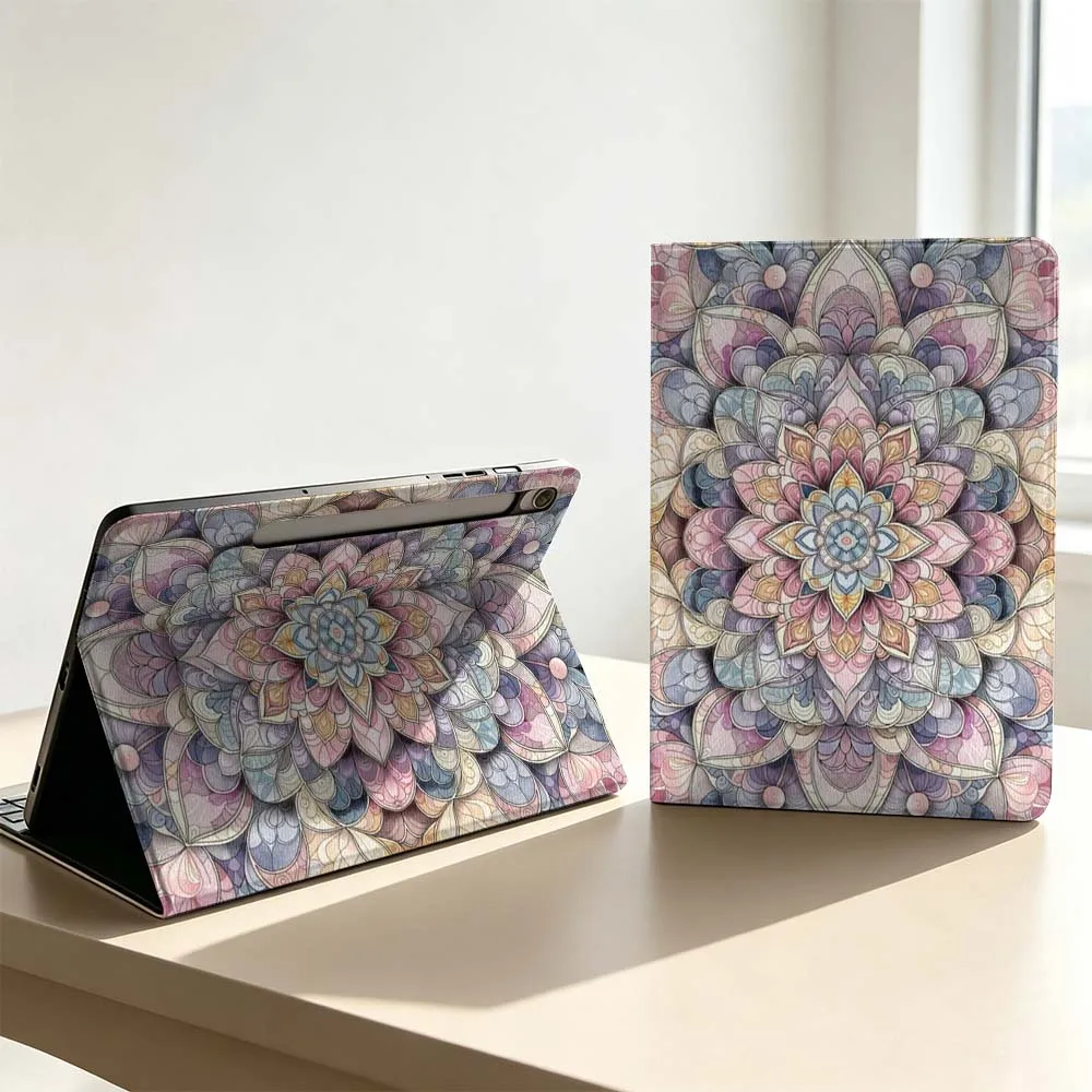 Mandala Art Pattern Soft For Samsung Galaxy Tab S11 S10 S9 S8 S7 S6 A9 A8 A11 Lite FE Plus Pen Tray Tablet Case