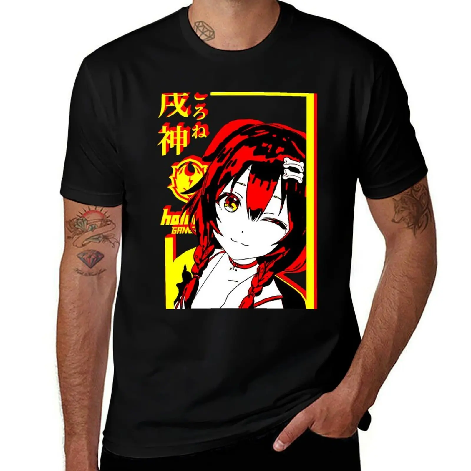 Футболка Hololive Gamers Inugami Korone, мужская хлопковая футболка