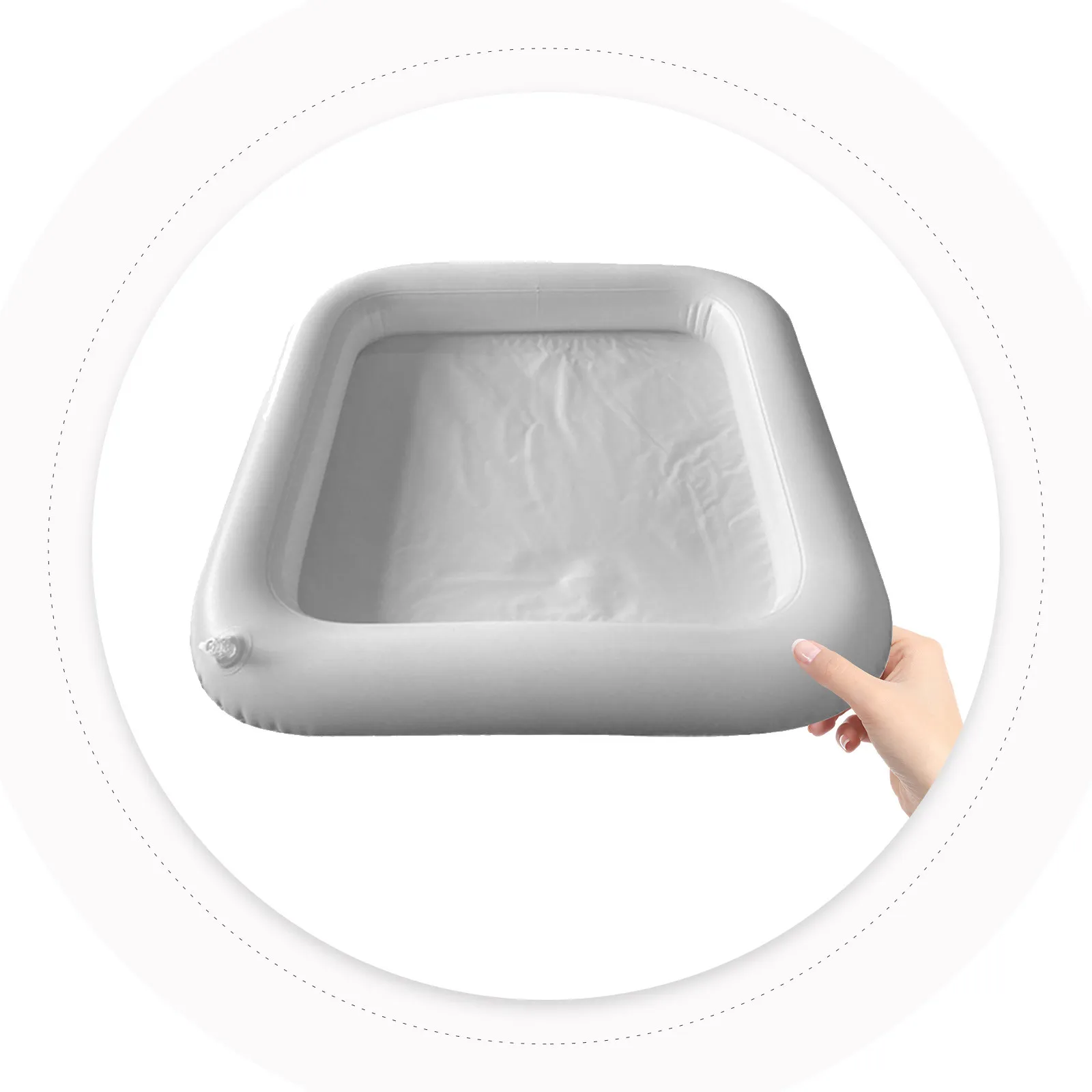 3Pcs Inflatable Pool Party Cooler Floating Ice Tray Buffet Serving Bar Outdoor Drinks Storage Pool Float Holder Portable
