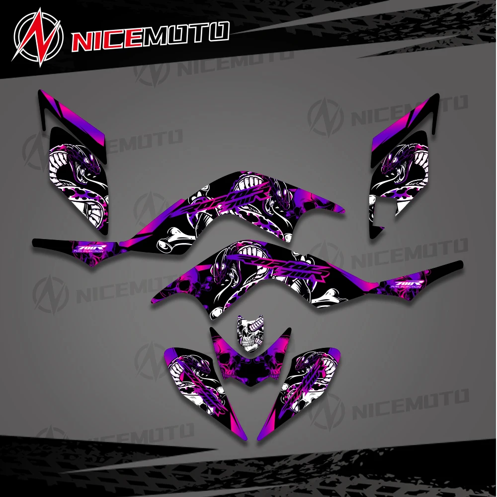 New STYLE TEAM DECALS STICKERS Graphics Kits for Yamaha YFM700 RAPTOR 700 2006 2007 2008 2009 2010-2012 Personalized Custom