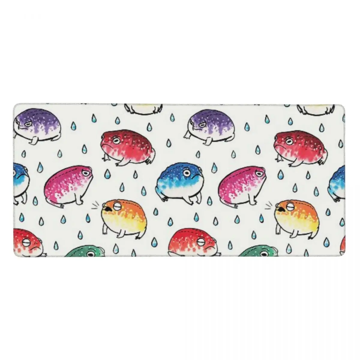 Round Rain Frogs Mouse Pad Desk Protector Gamer Keyboard Pc Accessories Mat Large Mousepad