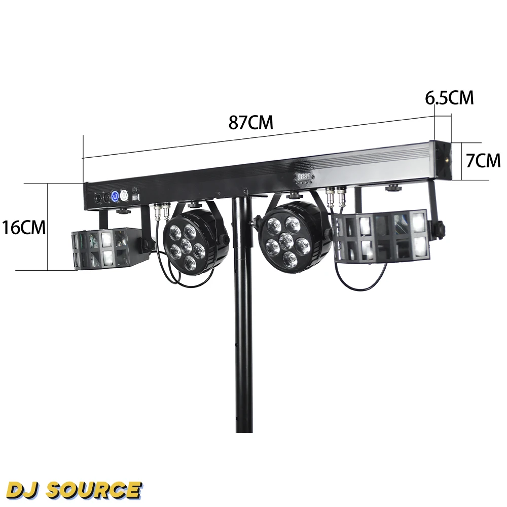 Imagem -04 - Borboleta Led Lights Grupo Voice Control para dj Disco Club Music Show Stage Effect Lamp Novo Dmx512 2x10w Rgbw 6x8w 4in 1