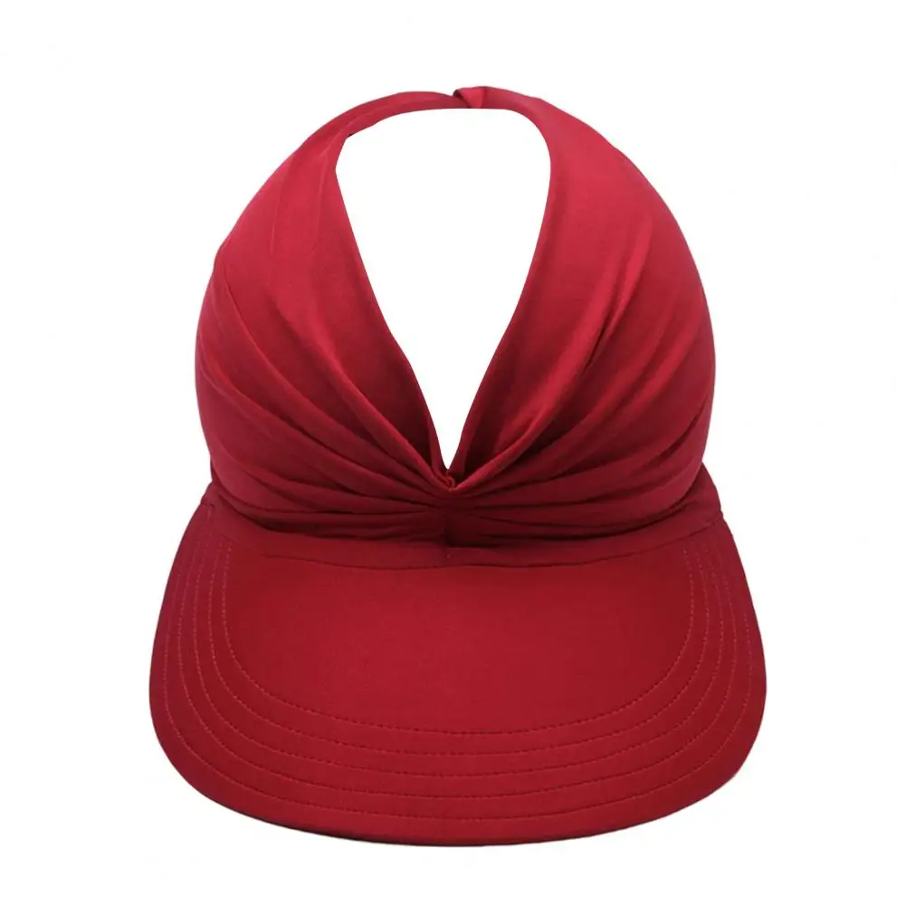Upf 50 Visor Hat Women’s Sport Sun Visor Hat with Upf 50 Uv Protection Sweat-wicking Fabric Open-top Design Wide Brim