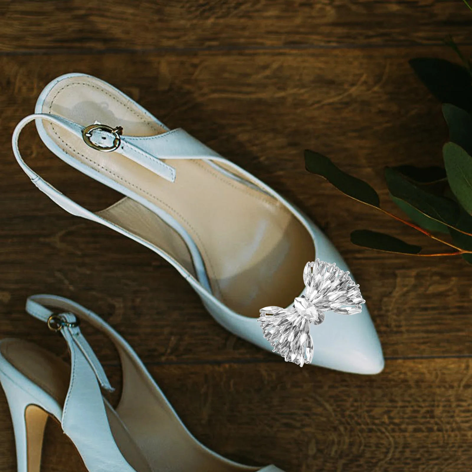 

2Pcs Shoe Clips Elegant Bow Knot Zinc Alloy Clip on Shoe Decorations for Heels Women Flats Dress Shoes Charm Wedding Bridal