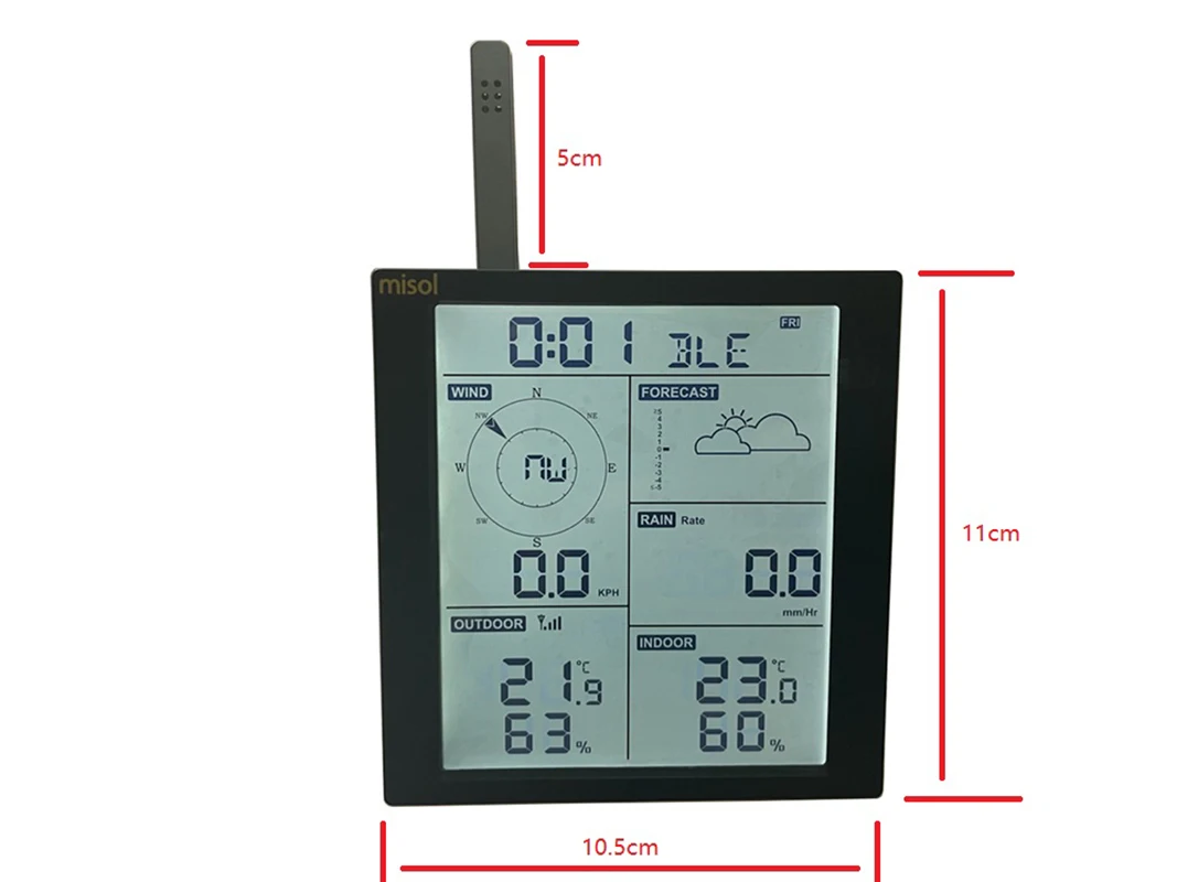 misol/ weather station connect to WiFi, data uploading to web (wunderground)