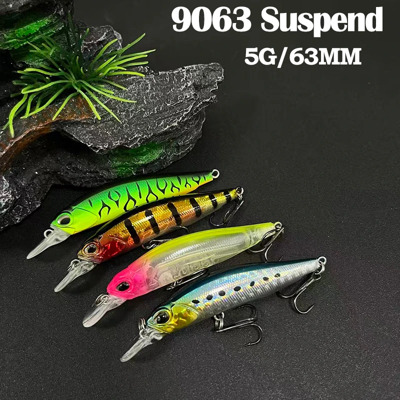 

5g 63mm Suspending Minnow Fish Bait Rozante 63SP Jerkbait Trout Bass Lure Saltwater Twitch Jerk Retrieve Artificial Hard Baits