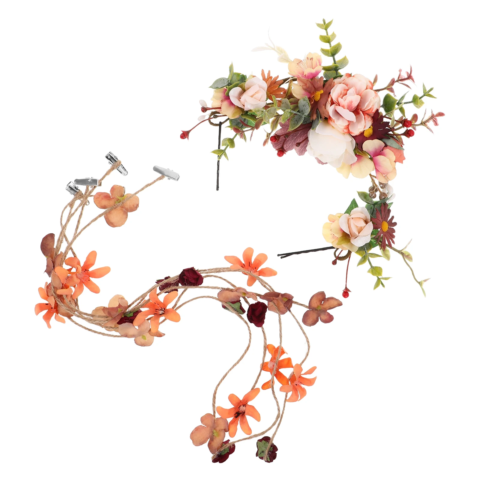 

1 set Simulated Hair Accessories Headband Wedding Bridal Simulated Flower Headband Floral Headpiece Teens Girls Beach Holiday