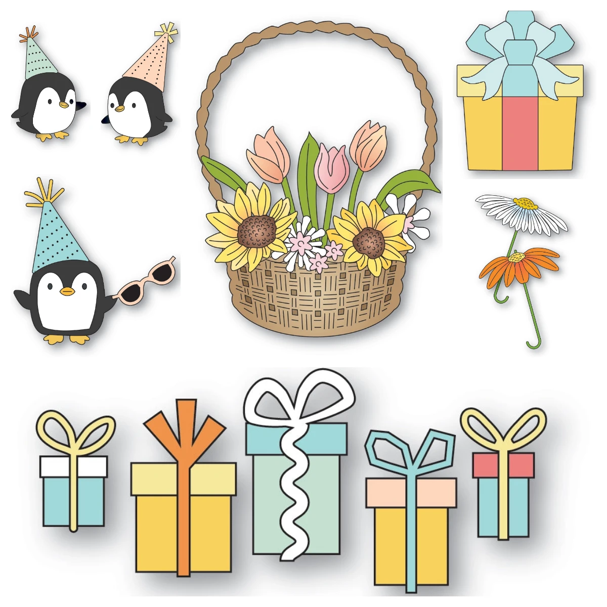 2026 primavera flotante Igloo y Iceberg Joyride coche con volantes regalos troqueles DIY Scrapbooking tarjeta de felicitación decoración de cumpleaños moldes