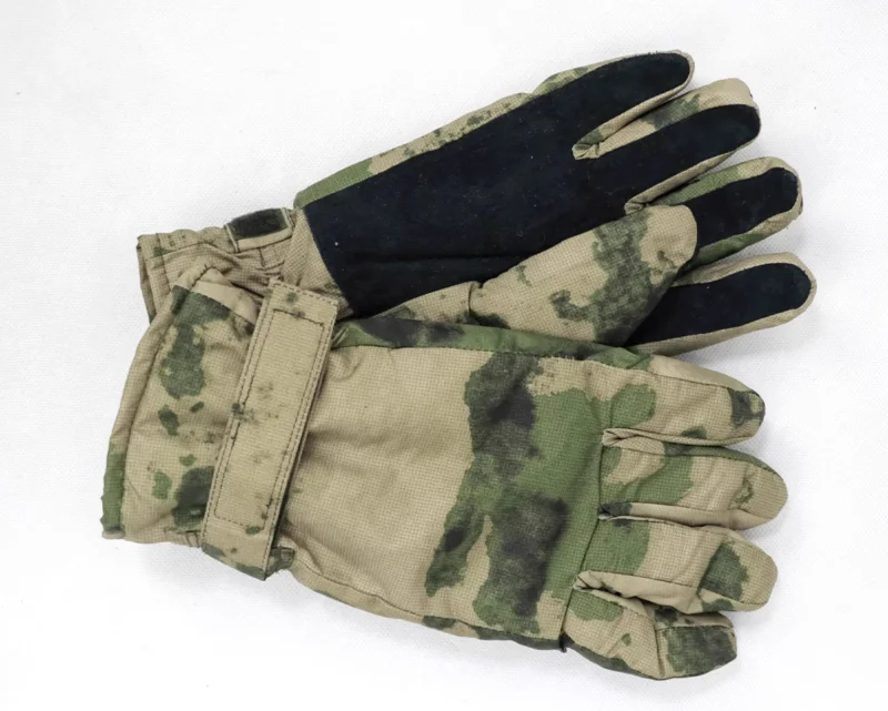 Russian Military's Public VKBO3.0 Ruins Camouflage Winter Five Finger Anti Cold Gloves Tactical Thickening