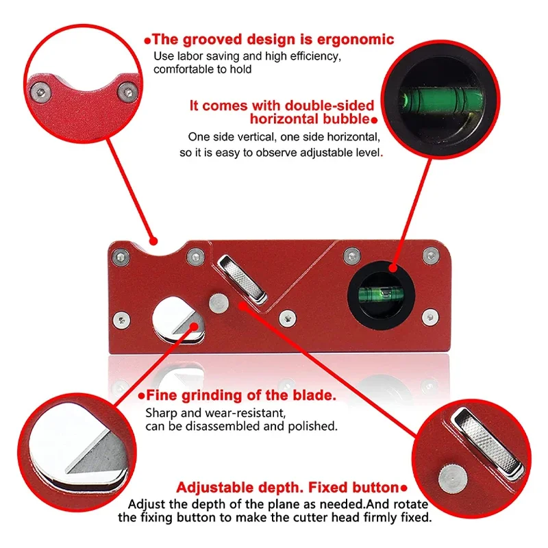 Woodworking Chamfering Planer Adjustable Depth 45° Beveling Angle Corner Shaving Planer Edge Cutter For Carpenter Accessories