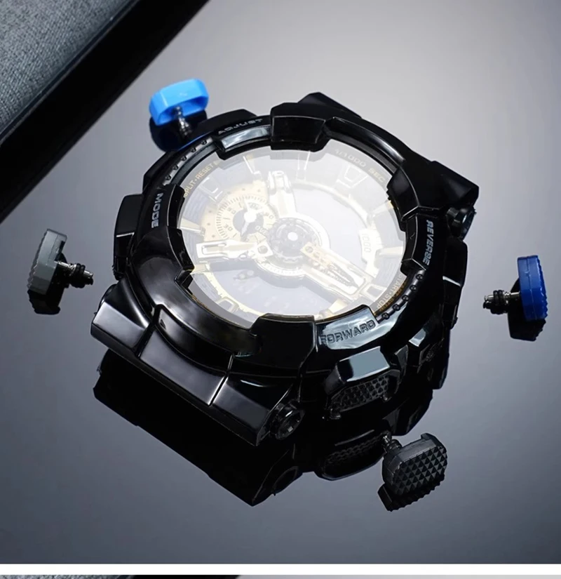 GA110 لساعة كاسيو G-SHOCK زر جانبي 5146 GA-100 GA-110 120GD-100 تعديل البلاستيك الفولاذ المقاوم للصدأ زر ساعة الملحقات