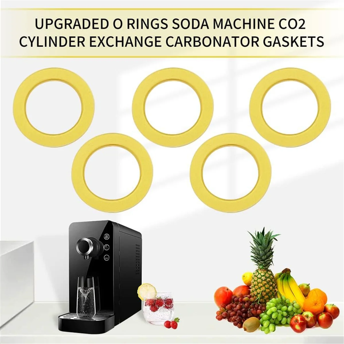 Nieuwe CO2-cilinderafdichtingen Sodastreams DUO Terra ART Soda Machine-afdichtingen Vervangingspakkingen 5-delig