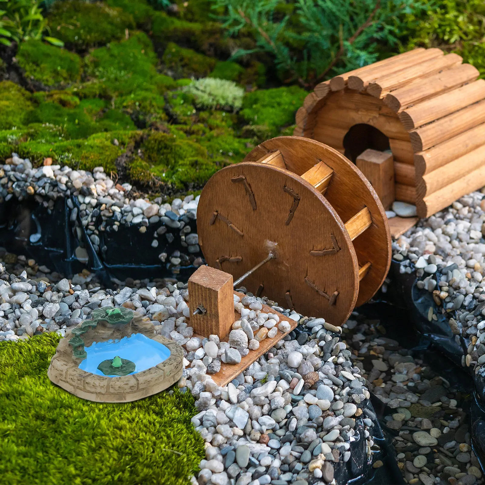 

10Pcs Miniature Resin Pond Decor for Dollhouse Garden Diorama Bonsai Display Mini Pool Water Scenery Landscape Ornament