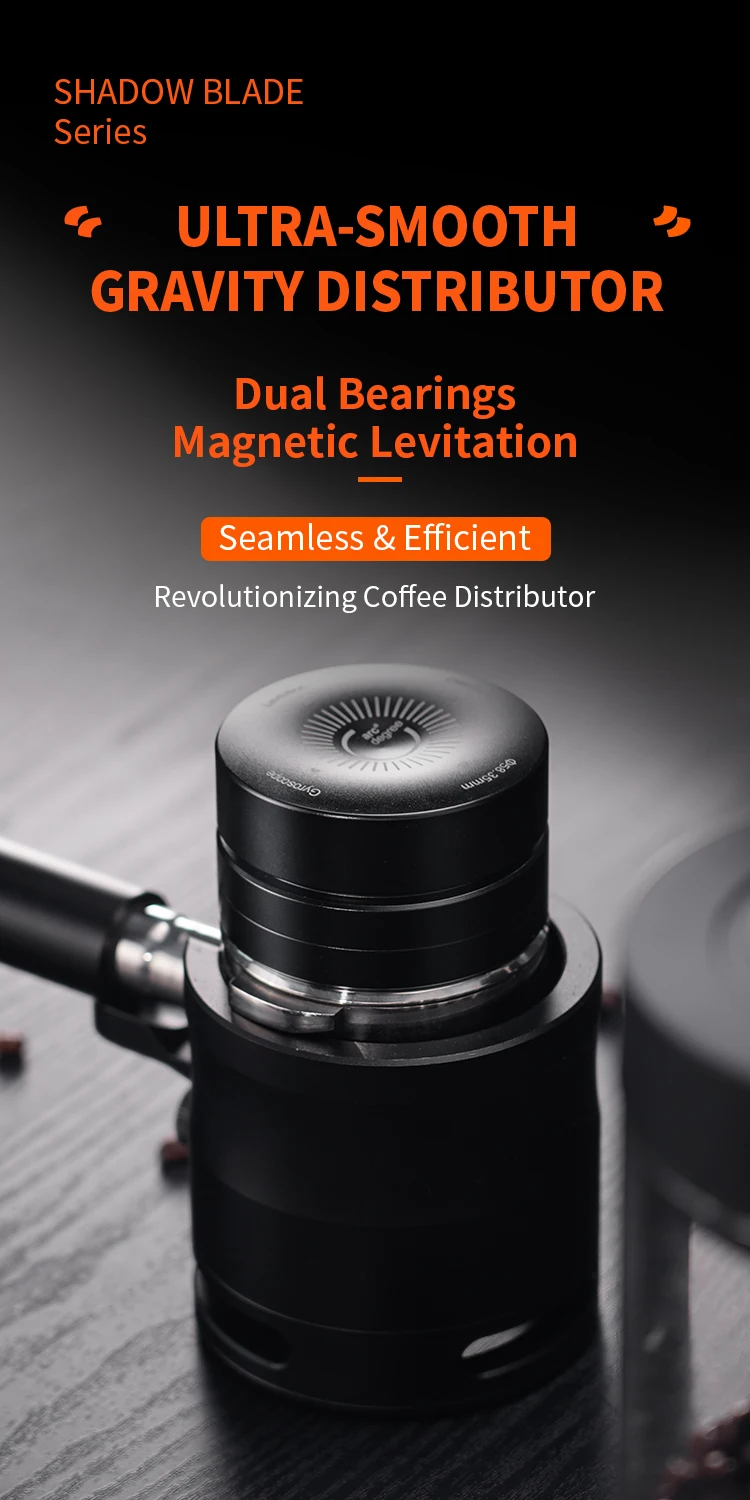 IKAPE Espresso-Verteiler mit Doppellagern, passend für 51/54/58mm Bottomless Siebträger, Kaffee-Verteiler, Barista-Zubehör – Detail 1
