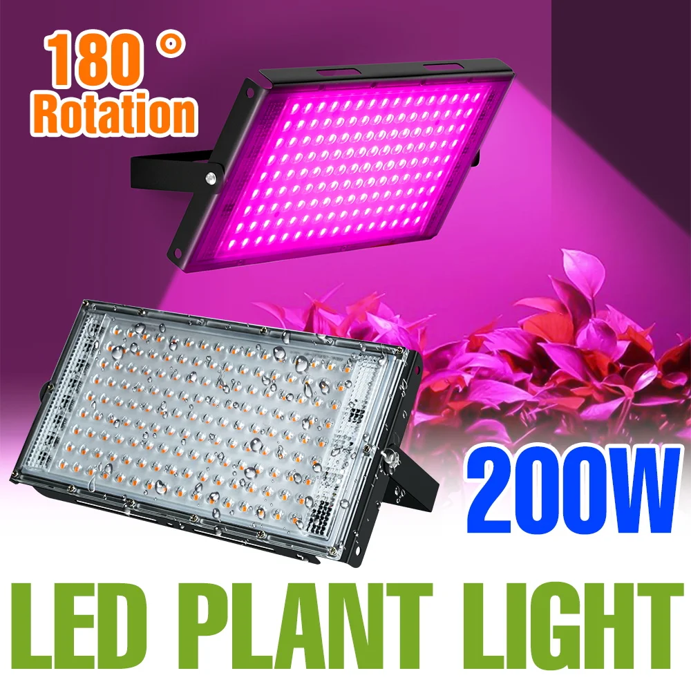 

Светодиодный светильник полного спектра для выращивания растений, 220 В, тепличная лампа для растений, палатка, овощи, комнатный цветок, гидропонное заполняющее освещение 200 Вт, 100 Вт, 50 Вт, 25 Вт