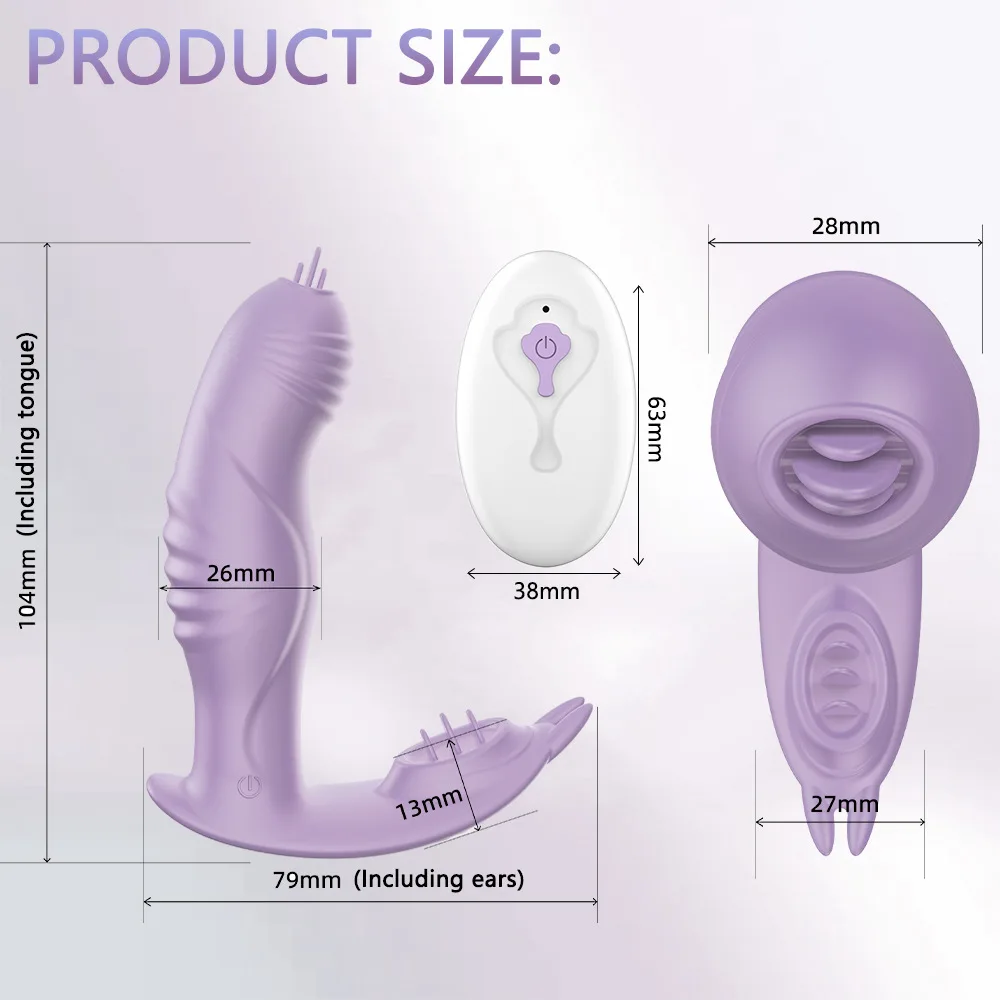 10 Frequency Modes Clitoral Double Licking Vibrators G-Spot Soft Silicone Tongue Stimulating Sex Toys Adult Masturbation Toy