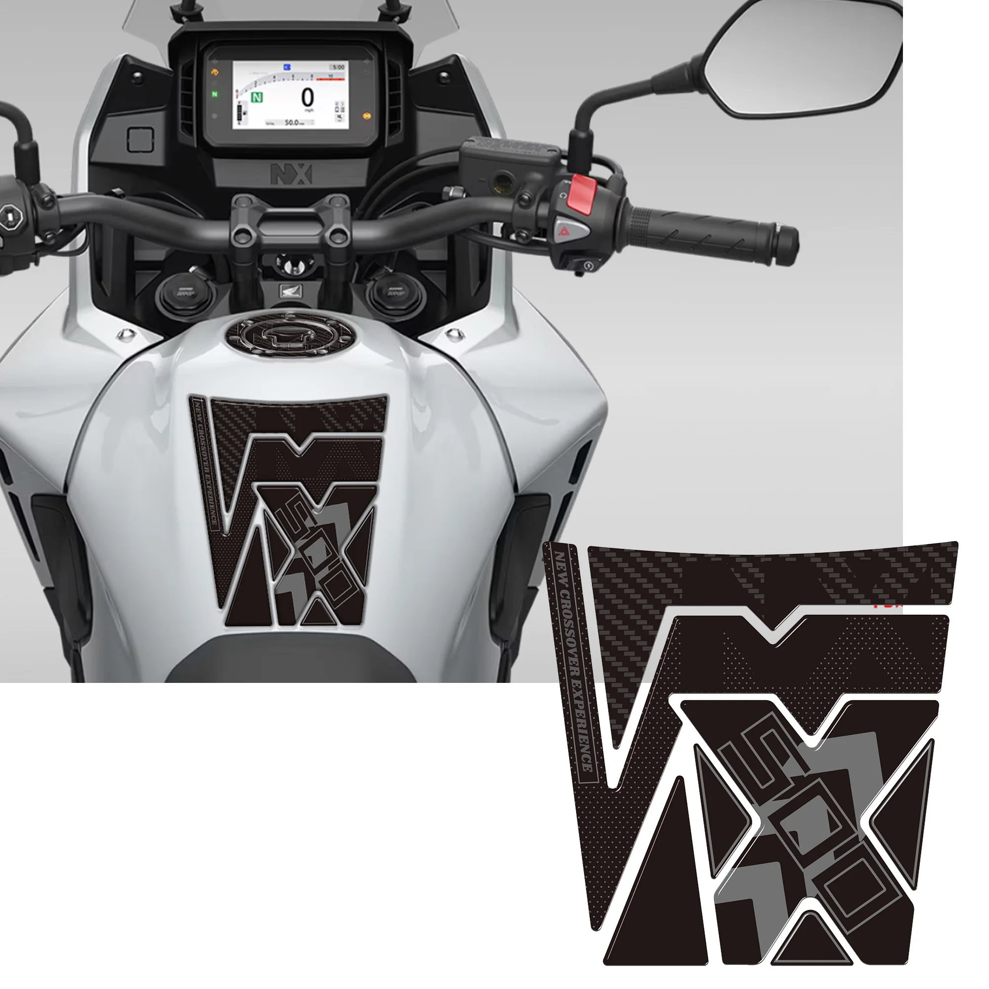 Motorcycle 3d Stickers Knee Protector Gas Fuel Oil Tank Pad Grips decals For Honda NX500 NX 500 2024-2025