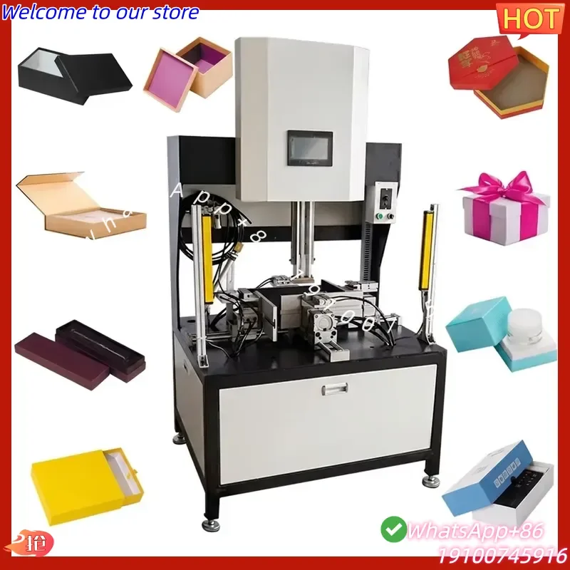 CECertificate Multi-functional Paper Gift Box Frame Making Machine Servo Edge Wrapping Bubble Pressing for Wine Box Heaven